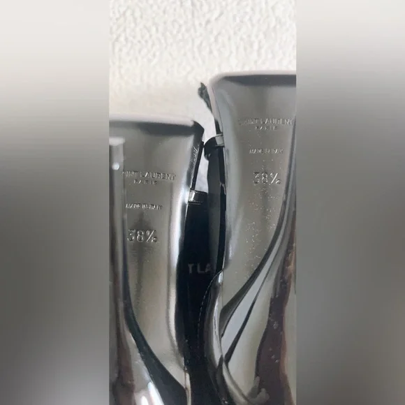 Saint Laurent YSL 100mm Opyum Patent Leather Sandals - Picture 12 of 16